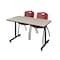 Kobe Rectangle Tables > Training Tables > Kobe Training Table & Chair Sets, 48 W, 30 L, 29 H, Maple MKTRCT4830PL47BY - alternate 1